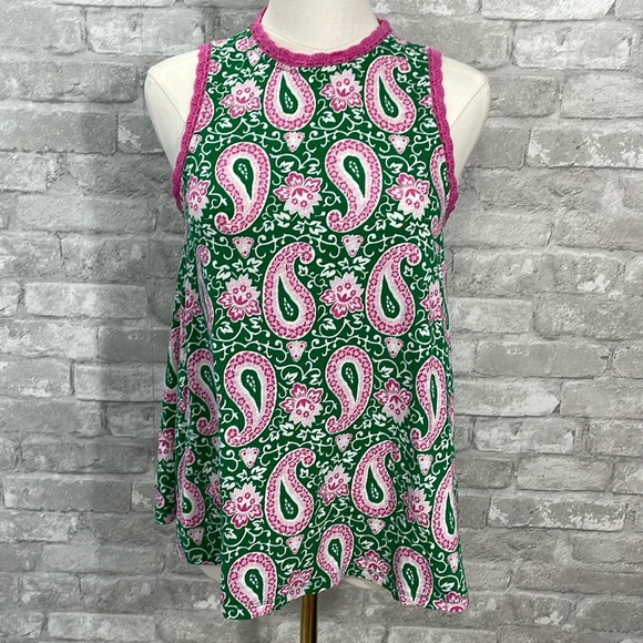 Boden Enchanting Paisley Print Tank Top - Picture 1 of 9